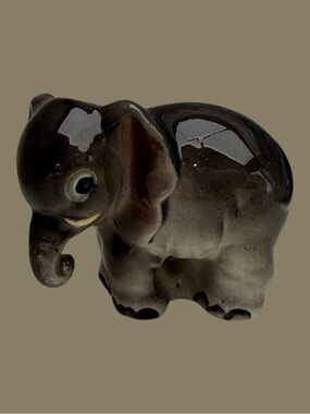 Vintage Elephant Figurine Occupied Japan 1940s 1950s Hand-painted